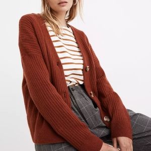 📕🍎Madewell Cameron Ribbed Cardigan Sweater